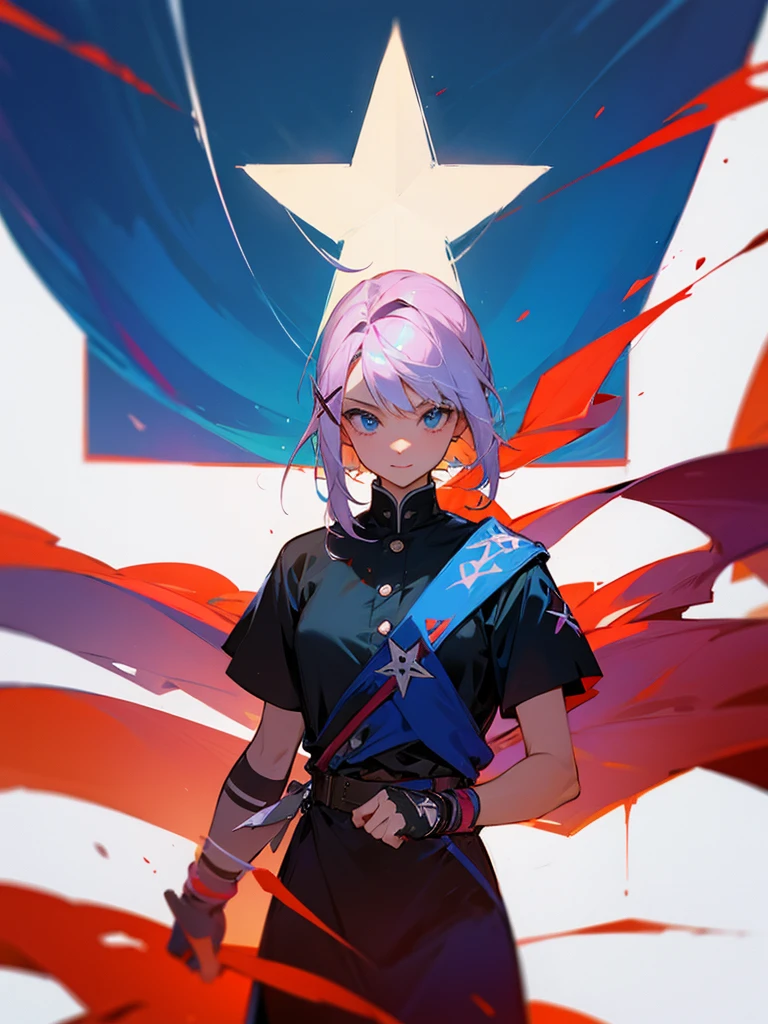 anime artwork fflix-npt, neon lights, 1girl, american flag, midriff, short hair, crop top, glasses, sunglasses, blurry background, print shirt, upper body, lips, real life, lipstick, lens flare, from below, dark skin, depth of field, white hair, outdoors, original, makeup
<lora:sd_xl_offset_example-lora_1.0:0.8> . anime style, key visual, vibrant, studio anime, highly detailed