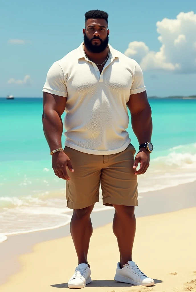 cinematic photo, full length photo of a male Geriatric, Curvy, African, Dark green eyes, Flat Forehead, , Dark Chestnut Textured quiff hair, Contempt, wearing board shorts, rash guard, water shoes, Hands on hips, showing readiness or impatience, walking around a space station, <lora:Bulgerk_Dickprint-v1:0.66>, <lora:Detail_Slider-v4:2>, 35mm photograph, film, bokeh, professional, 4k, highly detailed
