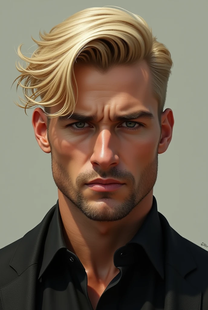 Man with blond hair and slanted eyes