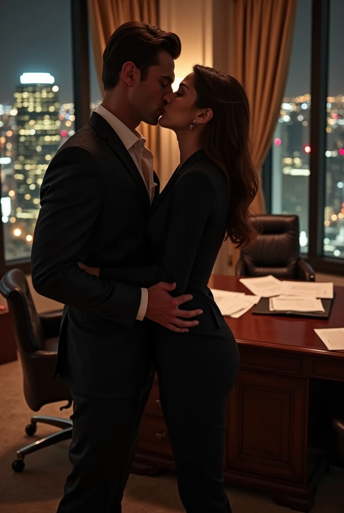 (((nsfw : 1.2))), (((pornography))), (realistic), (intricate details:1.2), (masterpiece、:1.3), (top quality:1.4), (Ultra A high resolution:1.2), Ultra A high resolution, 8K resolution, very detailed expression, (night:1.9), dark, (high quality), complete ???????, natural ???????, full body photo, 1 korean woman being raped by a korean man, 27 years old, (beautiful : 1.4), (shoulder length curling hair), earring, light makeup, confused expression, office uniform, identity card necklace, long legs, (wearing flesh colored pantyhose), (high heel : 1.4), business clothes, business attire, suit jacket, Formal skirt, office look, suit vest, glowing skin, be tie up arms, (((orgasm : 1.4))), (((moaning : 1.2))), (with a korean man),(She being caught and sexually harassed by a korean man in company : 1.5), be forcibly raped by a man, violated by a man, She can not resist holding her arms grabbed by his one of hand., His dick is being inserted into her pussy., the man lifts her skirt, A man tears off her pantyhose to explore her pussy, grabed ass, Lightless, night, Lights off, quiet office, office desk, office chair, copy machine, sunless, (detailed background:1.2), There is no one but her and the man who rape her.