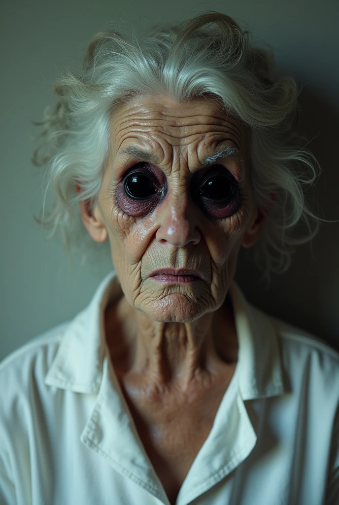 medium shot RAW photograph of a They Live! Film female alien in a nurse outfit standing in a corridor <lora:they_live:0.75>, skin blotches, high resolution, high quality, high detail, soft lighting, cinematic lighting, realistic, DSLR, bokeh, studio quality