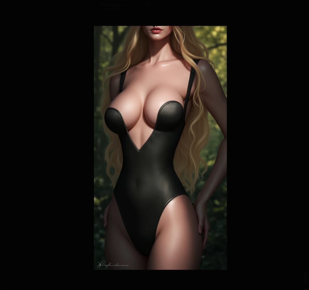 full body, front view, nude, blonde hair brown eyes with high socks wearing visible hips in the middle with breasts removed, super sexy