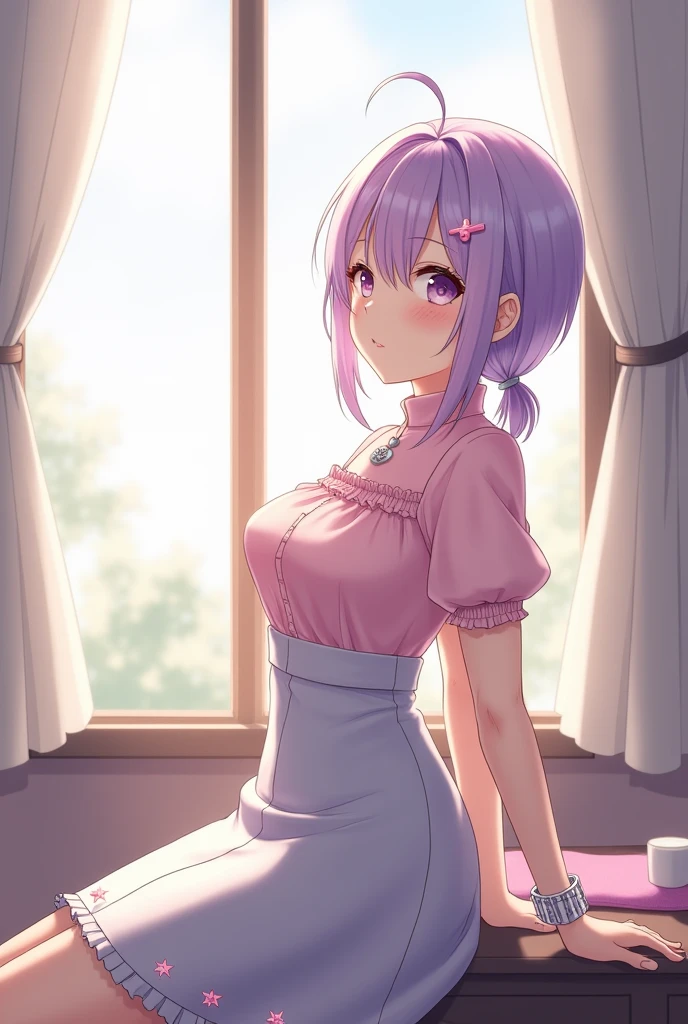 1girl, tsubamekoyasu, tsubame koyasu, long hair, hair ribbon, pink hair, purple hair, multicolored hair, (pink eyes:1.3), gradient hair, (forehead:1.2), lewd
face,
Wearing a maid uniform, garterbelt, collarbone, in bedroom
BREAK looking at viewer, best quality, high resolution, unity 8k wallpaper, (illustration:0.8), (beautiful detailed eyes:1.6), extremely detailed face, perfect lighting, extremely detailed CG, (perfect hands, perfect anatomy),Wearing a dog collar, Naughty tattoo on the belly , panties, laying on the bed, shiver,(white sweating),leg, foot , pregnancy