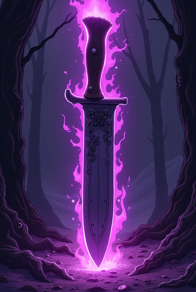 1 Japanese woman,Age 16,short hair,Purple long-sleeved shirt with the words Lacasena Kurogane written on it.,black short pants,black high heels,Purple wrench sword on the back,behind,The tombstone is written as Lachesis.,A purple wrench sword is stuck next to the hole.