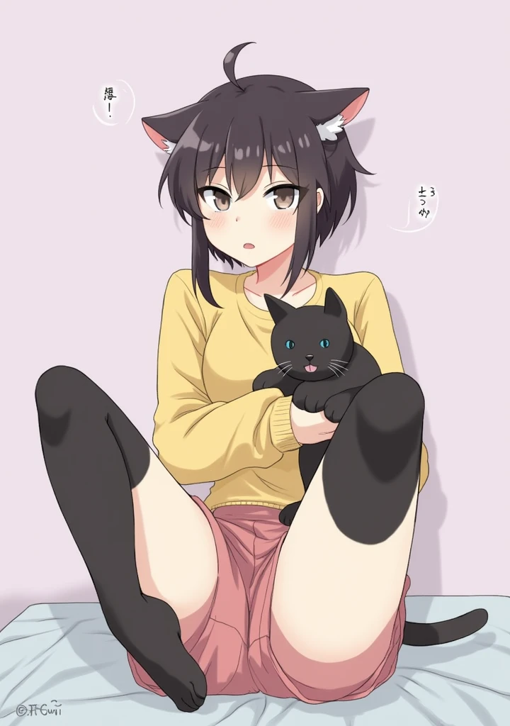 (Black tail, Cat tail, Black cat ears, Rear insertion position, Sex preparation:1.2), Black Hair, Long Hair, Cute Hips, lure, Appealing pussy, bottomless, (Turn around and put your hands on the wall), Inside the pussy, Vagina、Bend、nsfw、BREAK Perfect Anatomy、highest quality、(cute:1.1)、(cute)、(High resolution:1.2)、Unbelievably absurd:1.3、Incredible illustrations、(cuteイラスト:1.2)、Beautiful background、(1 girl) 、solo)、(10th Generation、JK、Loli face、Small breasts:1.2)、slender、(Brat、smug face:1.3)、(cum in ass),(tooth:0.6)、Cheeky 、Eye highlights、A confident smile、