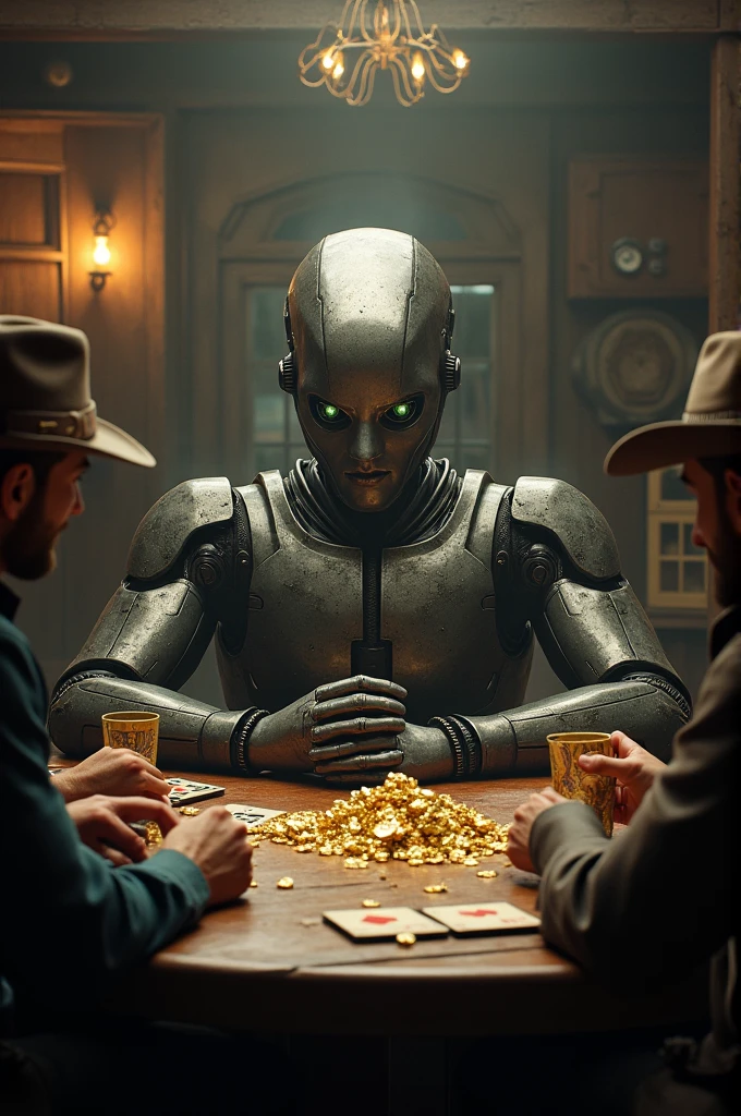 p1nhead, bald, man, black eyes, pale skin, latex bodysuit, looking at viewer, serious, smiling, upper body shot, sitting, inside casino, poker table, stacks of poker chips, neon lighting, high quality, masterpiece, <lora:p1nhead:.8>