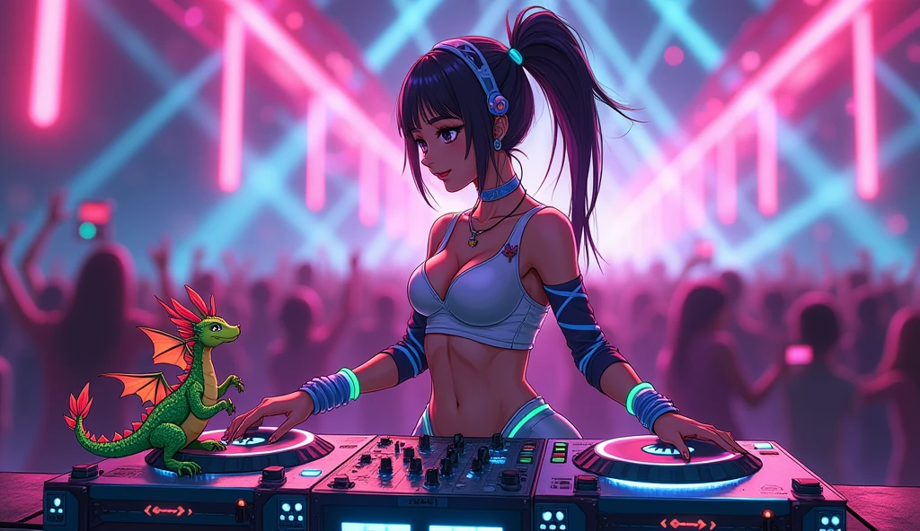 A picture of a girl named Jasmine as Jasmine DJ animated