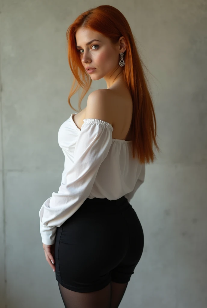 4k Ultra HD, image 9:17, 30-year-old woman, (high darkness: 1.3), auburn floating hair, (extremely beautiful face, beautiful lips, beautiful eyes), (intricate detail face), (ultra detailed skin), (perfect proportions), (anatomically correct), (full body shot), (narrow waist, slanderous legs), (medium bust:1.5), ((tight lace mini skirt)), slim body shape, silver, earrings, necklace, bracelets, valuables, ear blush, rich colors, makeup, shape, cleavage, extremely detailed, smile, sexy, short sleeves loose T-shirt, exposed shoulders, beautiful collarbones, leather skirt, beautiful thighs, whole body 1.5, outdoor, ((realistic, super realistic, realism, realistic detail))