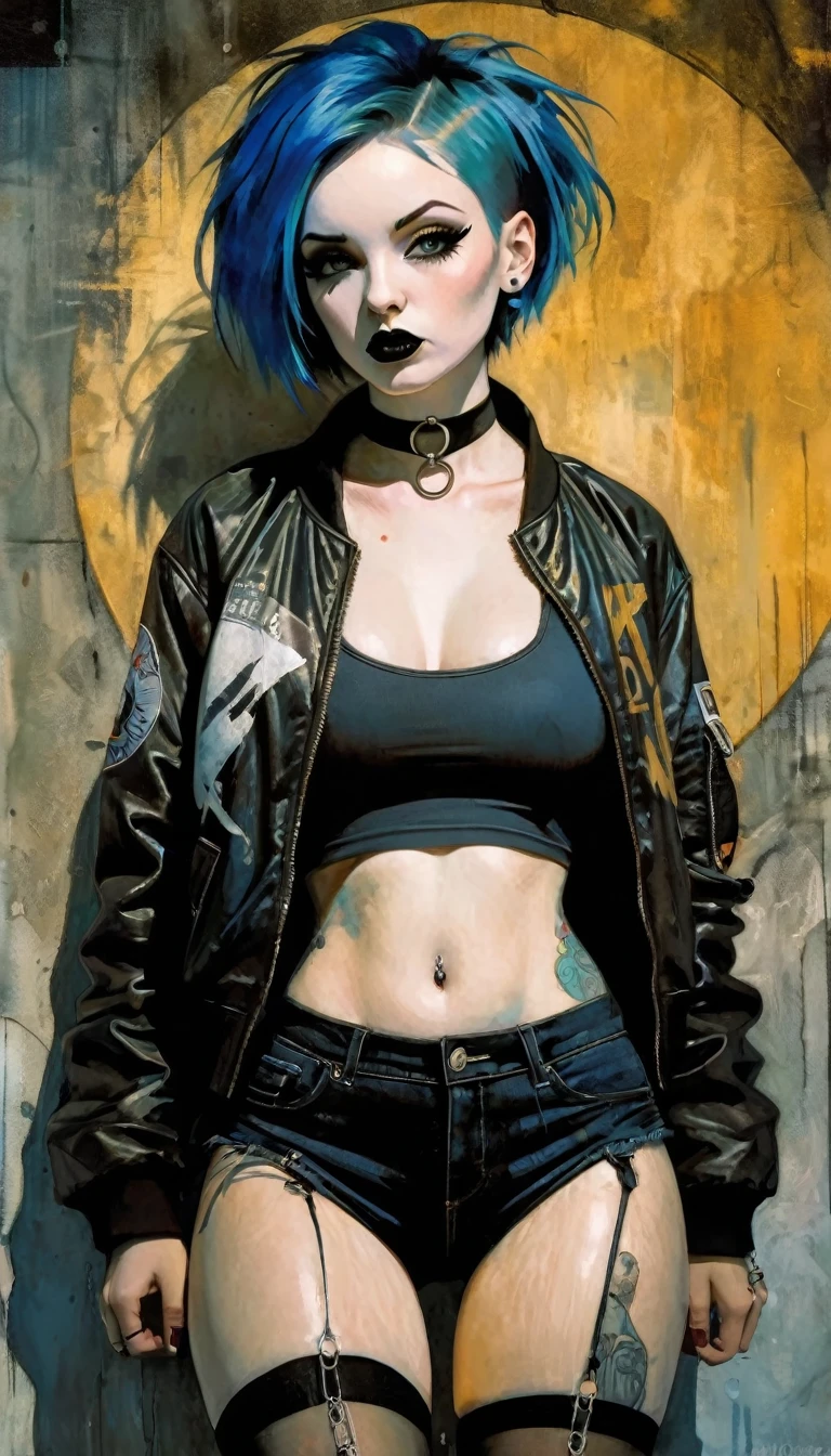 a girl in a sexy outfit with long blue hair, standing next to a big abandoned house in the middle of a forest, 1 girl, alone, navel, looking at viewer, miniskirt, belt, stockings, smile, breasts, choker, thighs, bare shoulders, crop top, tight and plain white t-shirt, eroticism, sexy image, black and white, between shadows, oil painting, chiaroscuro, sensual lighting and dramatic and moody atmosphere, photorealistic, intricate details, masterpiece , ultra detailed, high quality, 8k, best quality, realistic, cinematic, dark and melancholic, expressionistic, powerful composition, emotional impact, { {{,{pussy,spread her Pussy,cum,cum on Pussy ,masterbation,straddling,} ,{{{back,doggystyle,penis,1boy}}} art inspired by Bill. Sienkiewicz and Dave McKean, (best quality, 4k, 8k, high resolution, masterpiece: 1.2), ultra detailed (realistic, photorealistic, photorealistic: 1.37), intricate details, vivid colors, sharp focus, professional, artwork by Dave McKean, surreal oil touch, oil painting style, portrait, woman, beautiful detailed eyes, beautiful detailed lips, dreamlike atmosphere, shadow play, soft lighting, fun pose, dark tones, ethereal background, fantasy elements, texture , layered composition.