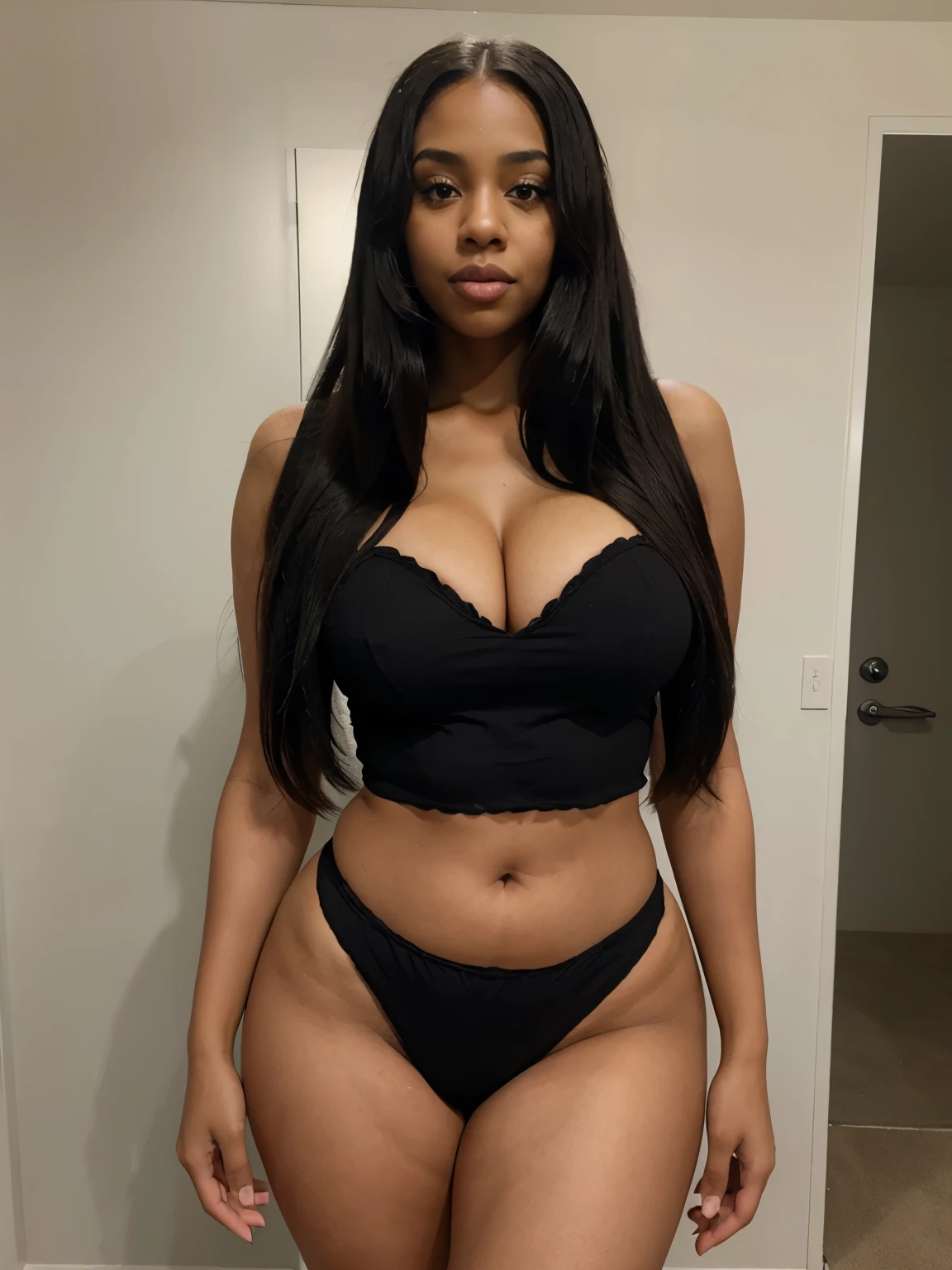 16 year old teen with perfect black tits and perfect body naked,black fur,made up