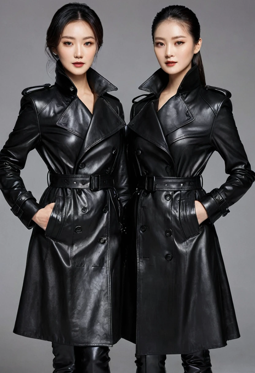 (( 16K high definition, high quality 4 Chinese model actress, 4 Chinese model actress, wearing 16K high definition, high quality black leather knee up black leather two masterpiece epaulettes, long double trench coat with epaulettes, both arms 16K high definition, high quality two long opera black leather gloves with black leather elbows, black leather gloves both hands, under that 16K masterpiece black leather, black leather sheepskin long pants 16K, high definition, high quality, clean face 16K, tall, 4, with two Chinese model actresses 16K, high definition, high quality, tall, 4 Show them pictures wearing knee-high boots ))
