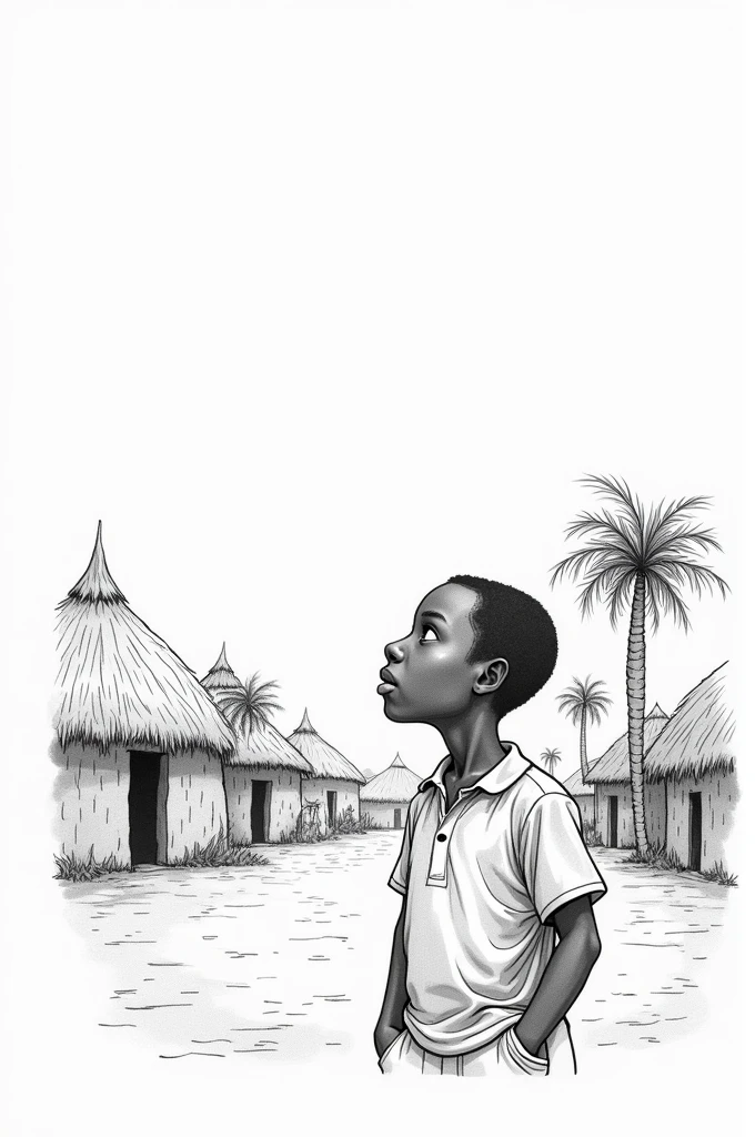 Easy drawing that criticizes the lack of access to schools in regions with few schools