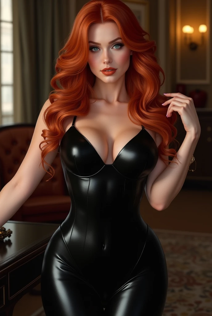 Angry face, brava, dominant, raised eyebrow, serious, BDSM, mafia, latex, modern, wearing gold clothes, pants, tight dress, corset, long neckline, red lipgloss stick, corset, milf, mommy, bondage, tsunade face, piercing look, seductiv ((best qualityer, 8K, Masterpiece artwork: 1.3)), sharp focus: 1.2 、 (layer cutting, big fit ass: 1.2), perfectbody, perfect toes, wide hip, pretty woman with perfect figure: 1.4 、 Slender Abs: 1.2、55 year old woman, Sculpted body: 1.5、Highly detailed texture of face and skin、beefy, Sarada, broadshouldered, mature face, seios muito big fit ass, tsunade chest, big , Detailed amber eyes、double eyelid, long black hair up to the waist, loose and full hair, wavy hair at the ends. darkness background, golden filter. Lady in red sitting on a table in a busy casino looking for money, disco ballad. In the luxurious golden elevator, studio illumination. Vibrant red hair, thick gothic woman