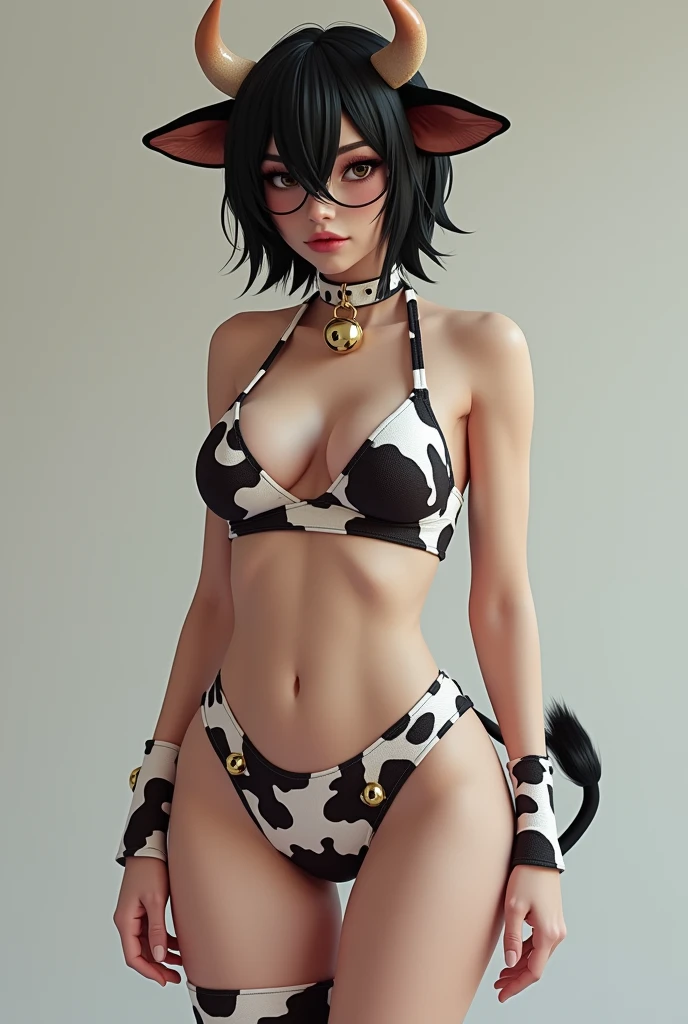 Anime stylised Age: 16
Height: 180 cm
Weight: 60 kg
Cup Size: G-Cup
Waist Size: 56 cm
Hips Size: 95 cm
Ass Size: 70 cm
Hair: Long, dark brown
Eyes: Bright green
Skin: Smooth, pale
Ears: Pointed cat-ears
Tail: Cute, fluffy cat-tail
Clothing: Wears a form-fitting black dress, with thigh-high black stockings and platform heels, accentuating her new curves and features.*