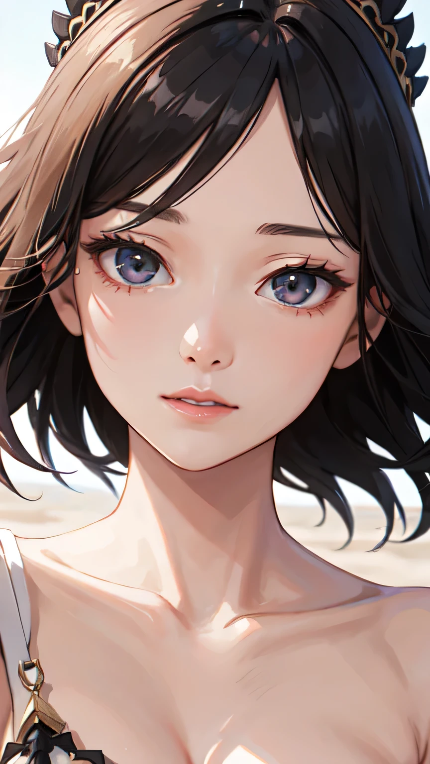 8k quality, only face in picture, wet, naked, shy, sexy, clean body, short hair, shy, cum on face, Mouth open, looks up, looks at the viewer, ahegao, titjob, large dick, cum on face, cum on hair