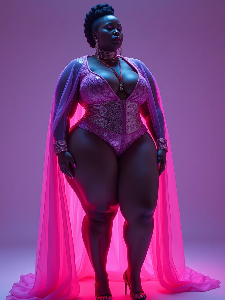 PROTRUDING HUGE ASS, extreme protrusion, ultra photo-realistic skin, MASSIVE SUPERIOR HUGE ASS, dark skin: dark melanin Women, most wide trapezoidal pelvis: widespread hips: slim: trim: six pack, most accurate exposure, fine details, legendary composition,legendary composition, blink-and-you-and-you-miss-it details, paired with slender stomach ting waist, long sweater: belts clasps buckles in the minute details, post apocalyptic rooms, subject poses from the front side, intense attention to details, intricate beautiful details, linen apparel, fine details, metallic long fabric, Synthwave, front side, Womanly, dark violet scheme, eloquene bathed in elegance, no nsfw