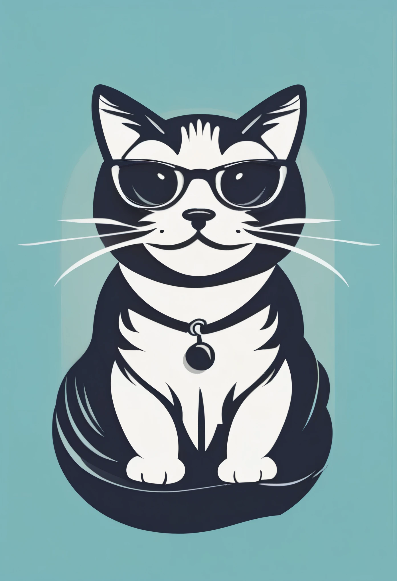 a cat icon, stylish