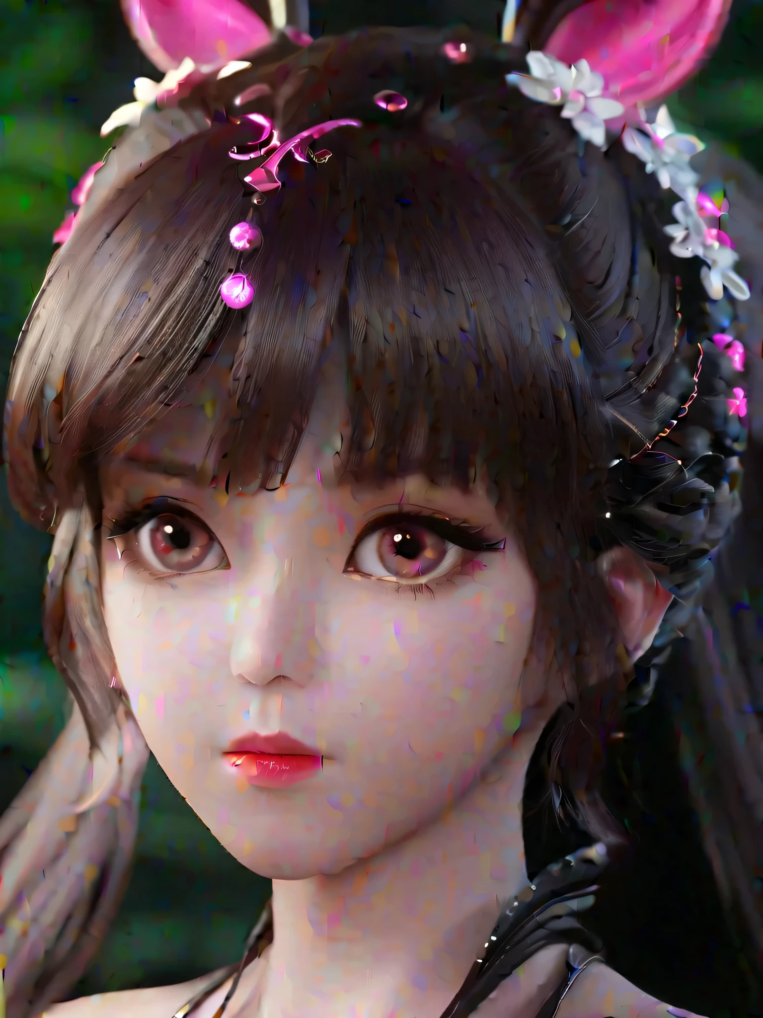quality(8k wallpaper of extremely detailed CG unit, masterpiece, hight resolution, top-quality, top-quality real texture skin,hyper realisitic, digitial painting,long brown hair, magenta eyes,heavenly beauty,xiaowu,magenta eyes,increase the resolution,lovely red lips,thin lips,cute smile,RAW photos,best quality,highly detailed,the wallpaper),BREAK,8K, Chibi, Kuromi, (highest quality, Tabletop:1.2, 超A high resolution, Realistic:1.5), RAW Photos, One Girl, Off the shoulder, Deep Shadow, Low light, Cool Tones, Captivating Gaze, long hair, fresh atmosphere, forest atmosphere, Subtle highlights, Dramatic contrast, Graceful pose, Intense emotions, Heavenly beauty, enchanting darkness, Captivating Expressions undefined, undefined, undefined, undefined, undefined, undefined, undefined, undefined, undefined, undefined, undefined, undefined, undefined, undefined, undefined, undefined, undefined, undefined, undefined, undefined, undefined, undefined, undefined,