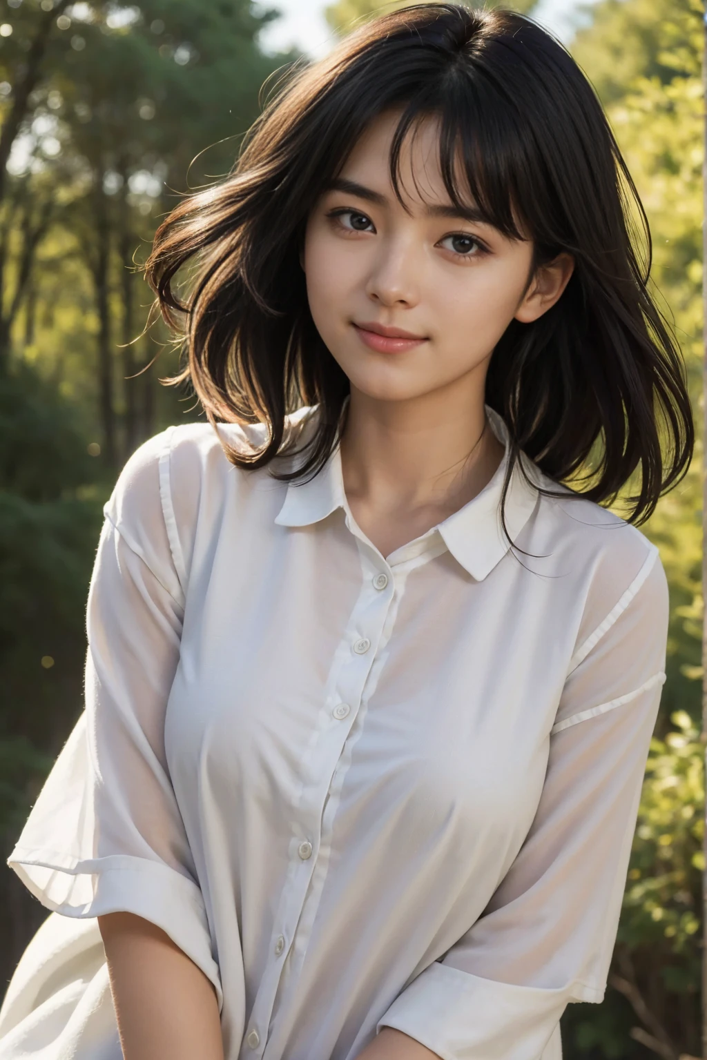 Wet and sheer collared shirt、Wet hair、Shirts that get wet and stick to your body、
