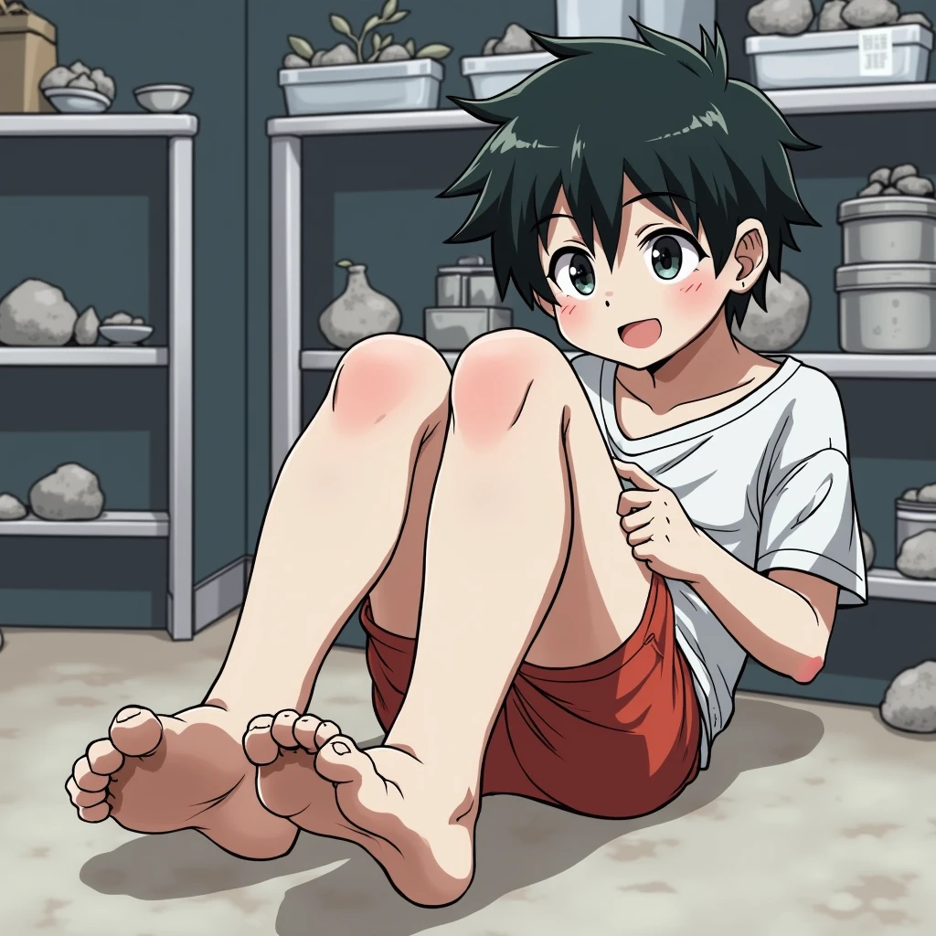 (best quality, ultra-detailed), ((( Toph, black hair, grey blind eyes, tiny, petite body, no chest, small butt))), anime style, vibrant colors, soft lighting, (((naked, sobbing))), anal sex