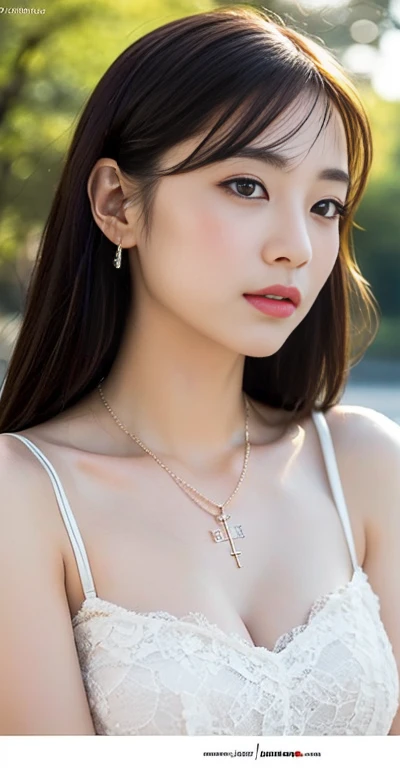 (Top Quality, 8k, Masterpiece: 1.3), Beautiful woman with perfect figure: 1.4, dark brown hair, wearing pendant, wearing underwear, in the kitchen, very detailed face and skin, detailed eyes, double eyelids, very big, smile