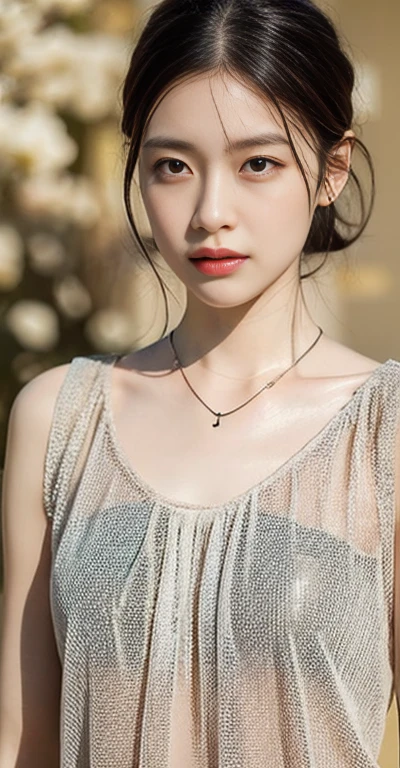 1 beautiful girl in Hanfu costume, ((white thin purple silk shirt with a lot of texture)), white lace top, long purple platinum ponytail Hair, Jewelry, ear jewelry, necklaces and necklaces, carefully drawn big purple eyes, makeup careful, thin eyebrows, high nose, beautiful red lips, no smile, pursed lips, rosy cheeks, wide breasts, big breasts, proportional breasts, slim waist, purple fishnet socks, chinese hanfu style, fictional art texture, colorful bright and realistic, RAW Photo, Realistic Photo, ultra high quality 8k surreal photo, (effective fantasy light effect: 1.8), 10x pixels, magical effect (Background): 1.8), ultradetailed eyes, full body portrait of girl , Chinese royal garden background, dynamic pose