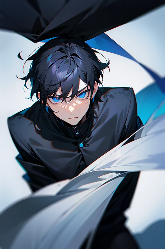 Close up of a man with a sword in the forest, Cel coloring anime, 2 D anime style, 2 D anime, anime stylization, an avant-garde teenage assassin, hero 2 d doujin art art, stylized anime, handsome guys, in anime movies, epic anime style, cel - shadow art style