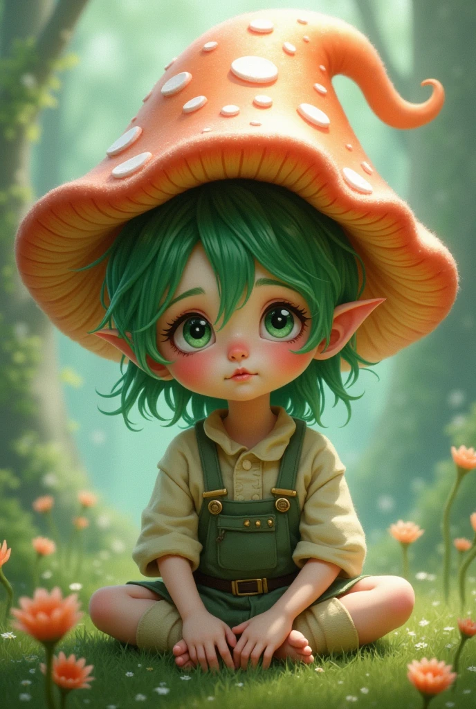 Cartoon characters in green, running in the forest, frontal, cute characters, animated films, children's art in artstation, cute cartoon characters, animated films, animated characters, animated films for children, official artwork, cute digital paintings, stylized 3 D, animated films, cute cartoon style, close-up characters, delicate facial features, normal facial features, animated film stills, official art --auto --s2