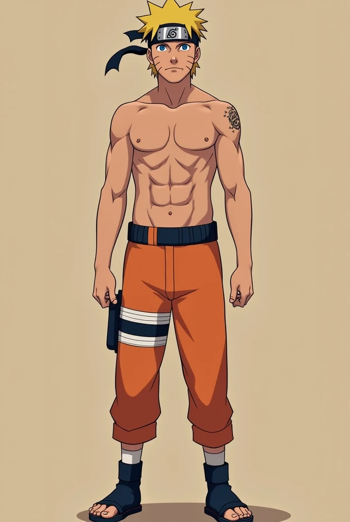 Naruto uzumaki without underwear without shirt without pants completely nacked