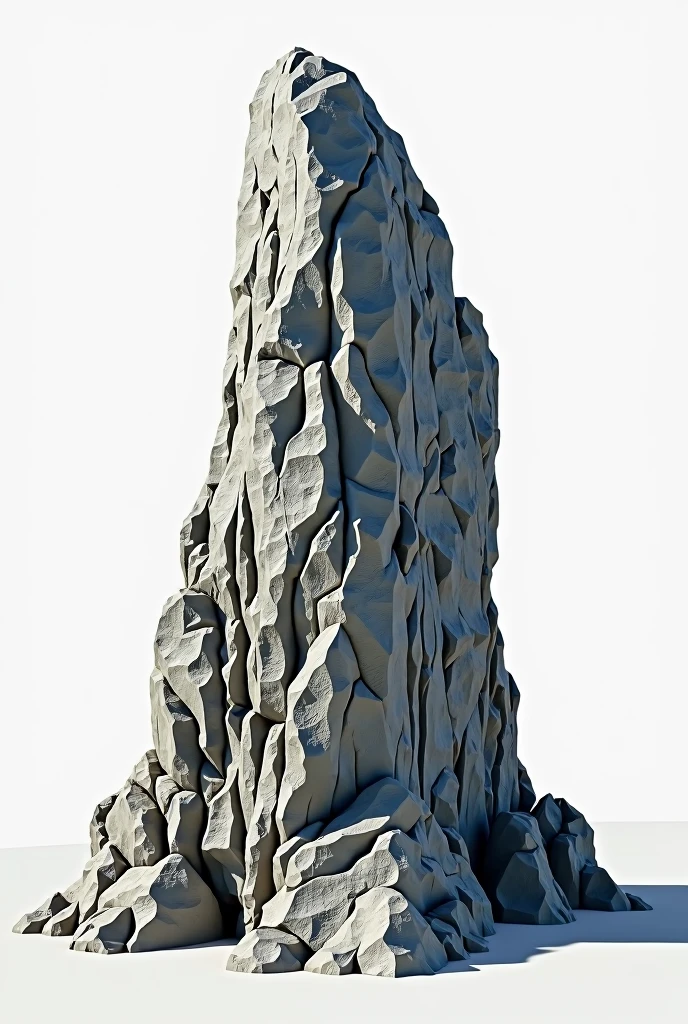 Generates giant rock drilled like stone, NVIDIA GEFORCE RTX Iray Daz Studio PBR rendering, Physical global illumination Iray PBR 3D props as reference, white background, sample props and assets for 3D
