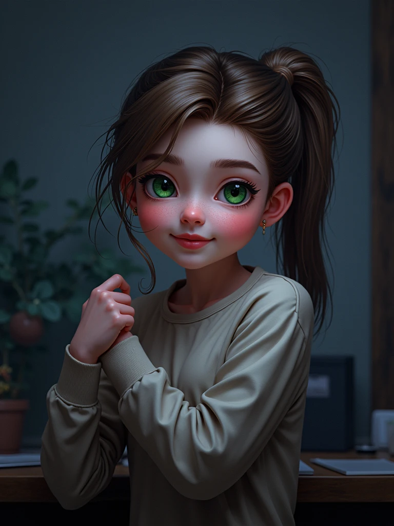 1 person, mais alta qualkor, 10th Generation,,8k, brunette women ,Kindergarten Teacher, short bobな黒髪,, ((fatter)), ((breasts big)),tight clothing,close relationship,, The best smile,Grow your eyes,  felickor brilhante, Personalkor carinhosa, Sweet and feminine aura, Calm attitude, but firm, I have some freckles on my cheeks, a spirit of warmth and joy, Discreet and perfect for class,Eyes that shine with devotion,超breasts big,breasts big,short bob,short bob,short bob,手でCover your mouth,片手でCover your mouth,超breasts big,breasts big,breasts big,Accentuated breasts,breasts big,breasts big,bangss,tshirts,tshirts,tshirts,breasts big,黒髪のshort bob,short bob,手でCover your mouth,手でCover your mouth,Cover your mouth,beautiful night view,,baby face,,beautiful night view,high school student,high school student,１５kor,child,baby face,１５kor,