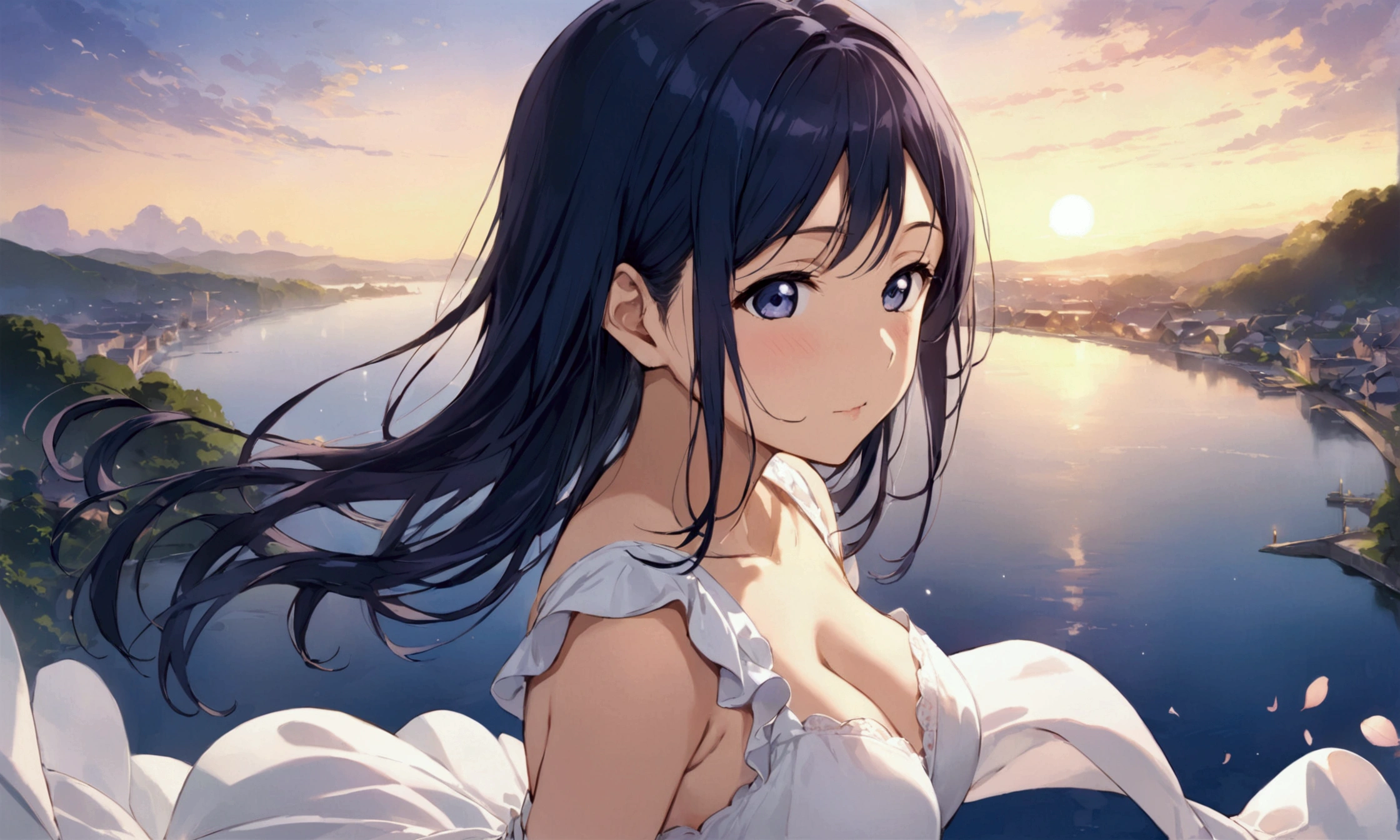 Love Live adult Kanan Matsuura, masterpiece, highest quality, figured, solo, transformed, fantastic background