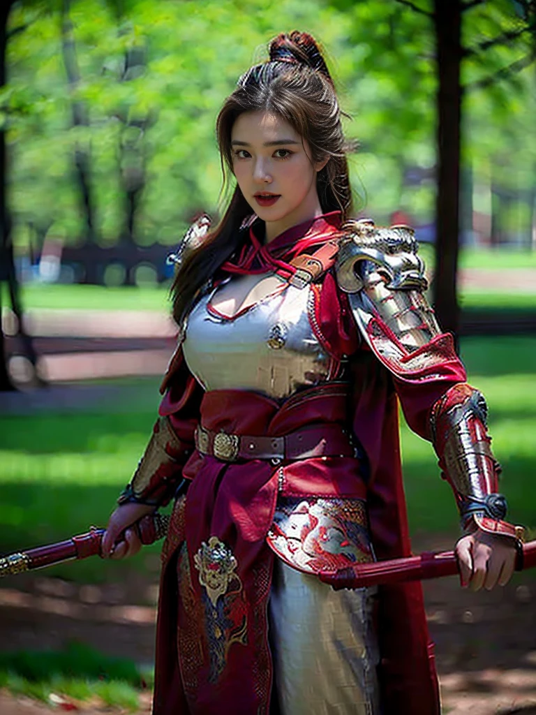 member of girl group kpop secret number Dita Karang with gladiator outfit
