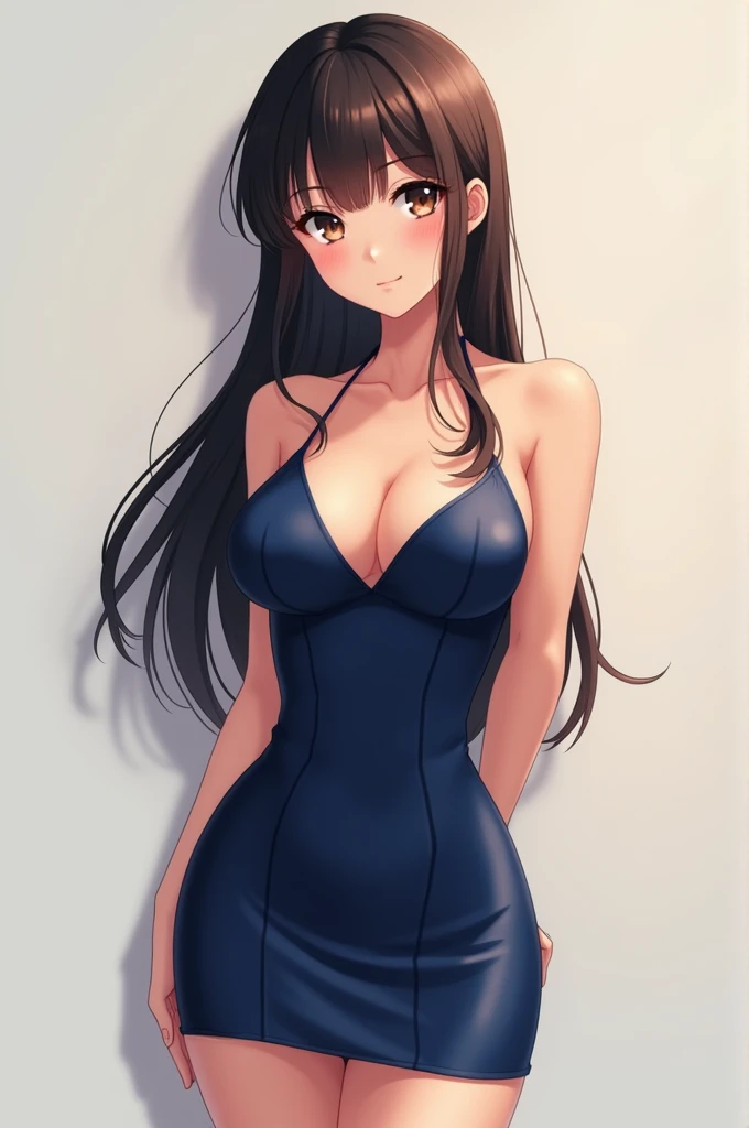 ,illustration, (anime coloring:1.1), (masterpiece:1.2), (best quality:1.2), newest, intricate details, ai-generated, 1girl, solo, , horse tail, horse ears, navel,multicolored hair, bangs, smile, blush, tiara, .School swimsuit, school swimsuit, navy blue school swimsuit,cleavage, tits,drooling, blushing,pretty buttocks