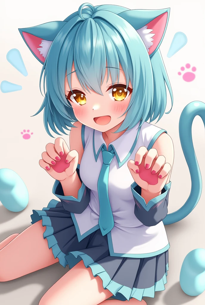 Anime girls, cute!! Runt!! cat girl, cute anime girl, cute art style, chibi art, anime girl,pixiv style, anime moe art style, pixiv contest winner, pixiv, advanced digital chibi art, chibi anime girl, anime chibi anime drawing by girl, pull, pixiv contest winner, cute!! Runt!! Girl, Cute Anime Girl, Cute Art Style, Chibi Art, Girl, pixiv Style, Anime Moe Art Style, Advanced Digital Chibi Art, Light Blue Hair, Yellow-Green Iro Hair, Blue Hair