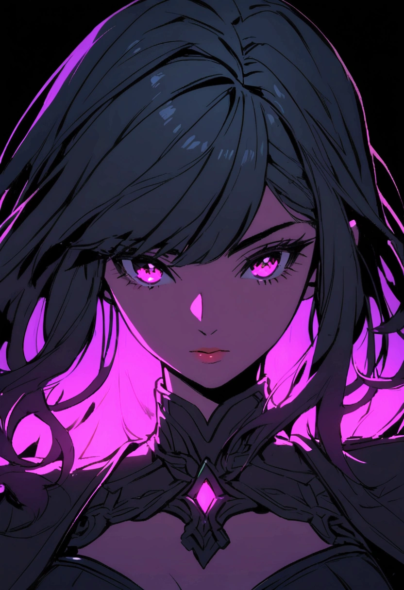 very close up of a sultry cyberchick waifu seductive look smile, seducing you with red heart eyebeggin for affection and love beckoning you