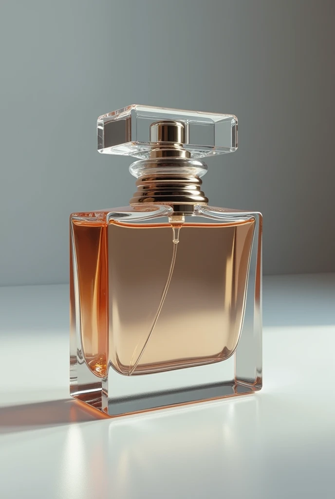 3D Packaging Design for High-End Perfume Luxury branding with a clean and sophisticated text style