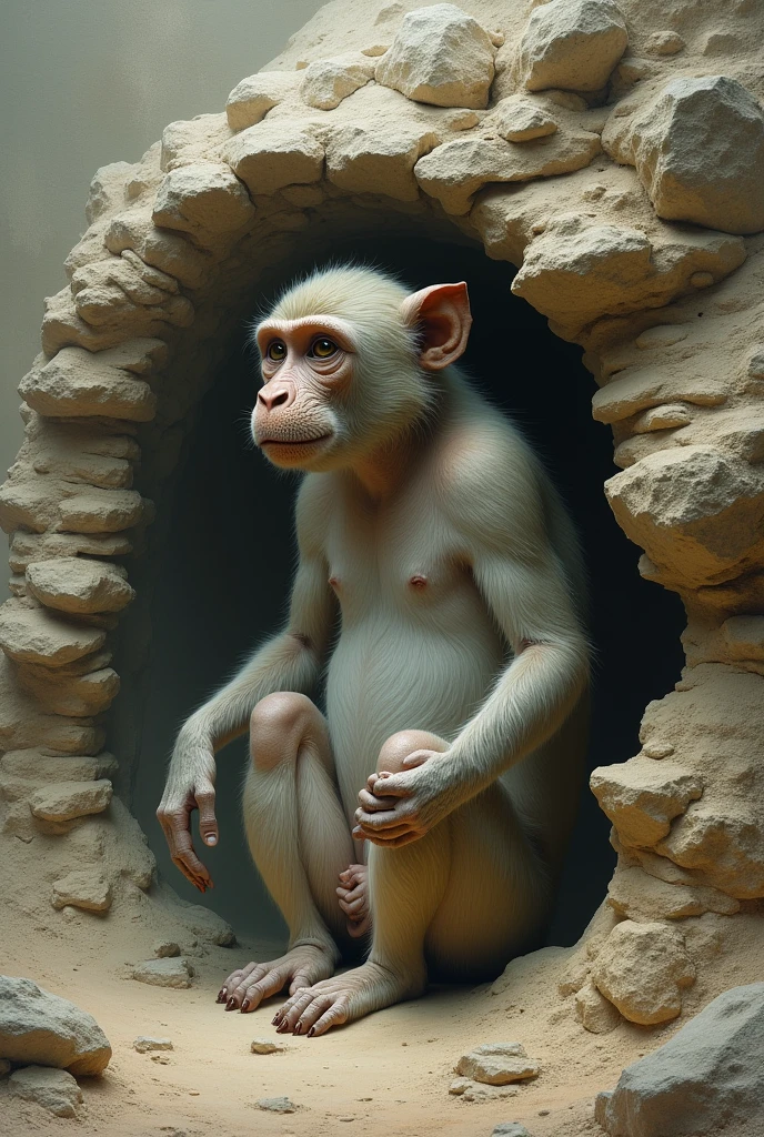 Drawing on the wall of a Baboon in ancient Egypt