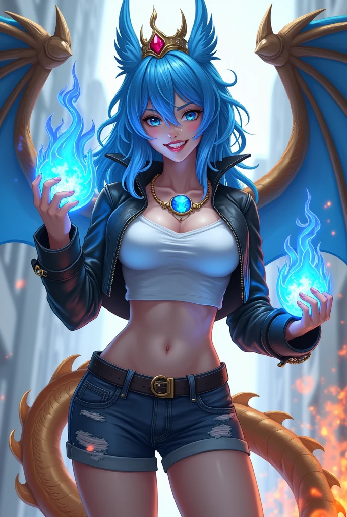 thick thighs, (small demon horns:1.1), adult, fat , ((paw pose)), skin tight, detailed skin, lacy gloves, (cute fangs:1.25), 1girl, Highly detailed, intense, chromatic lighting, red eyes, demon girl, 8K, best quality, (bat wings:1.2), digital painting, intricate, high heels thigh boots, (shiny dark [blue:purple:0.65] hair:1.1), blue (pantyhose:1.1), slim, (highres), (detailed face and iris:1.1), (pixiecut:1.4),,, sadistic smile, ((fire, embers, scorched, lava)), sharp focus, iridescent hair:1.4), (lilith aensland:1.2), (masterpiece:1.1), (:1.1), solo, volumetric lighting, (Lilith \(Darkstalkers\)), (shimmer hair, (intricate red_leotard:1.25),,,, mature, (absurdres:1.2) (glow-forest:1.1)