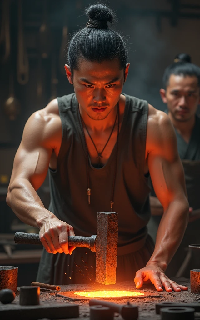 a movie poster with text word (wiro sableng) same text word, featuring full HD logo and dolby digital logo, a indonesian young man wearing white colors karate costume with headdresses , holding a axe with carving text word (212), action pose movie scene, background a avanger heroes tim action pose, 4k ralistic, blueray.