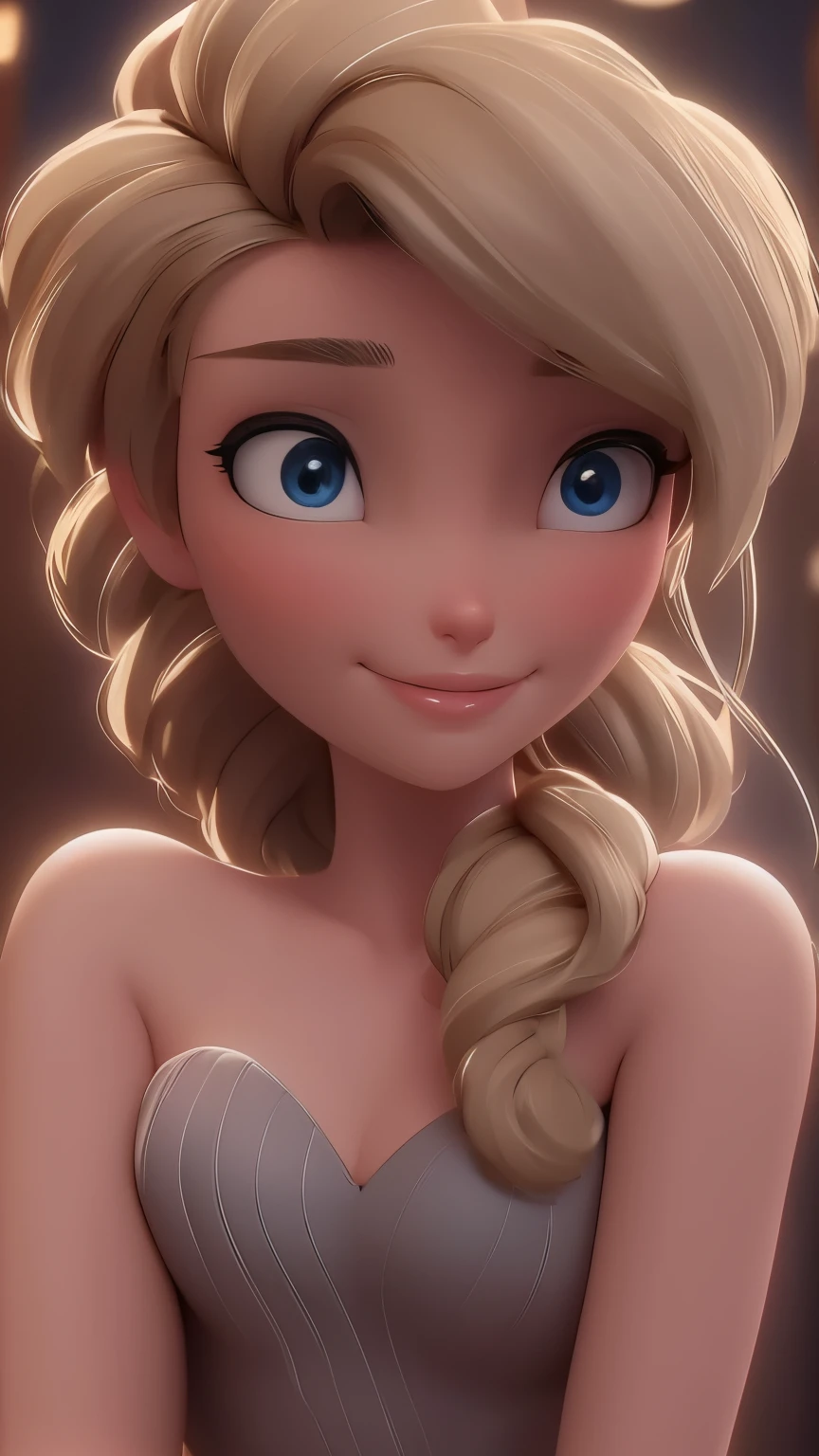 elsa, (perky breasts), (((small breasts))), affected smile:1.2, beautiful blue eyes, (perfect iris), depth of color in his eyes, by rubio, by the wide, braid, full lips, blush, naked, she is showing her vagina, depth of field, bokeh, (Special attention to leather details.: 1.2), masterpiece, Best Quality, ultra detailed, ultra HD, photorealistic, cinematographic, ((medium camera shot)), sensual pose, seductive, Nipples:1.4, looking to the camera, closeup of his face, her cheeks are blushed, 2, she is on her knees, eye contact:1.4, Angle elevation:1.5, ((Closeup on face)), perfect face, (((visible breasts))) bokeh everything other than her perfect face, The location is Arendelle in winter., ice castle