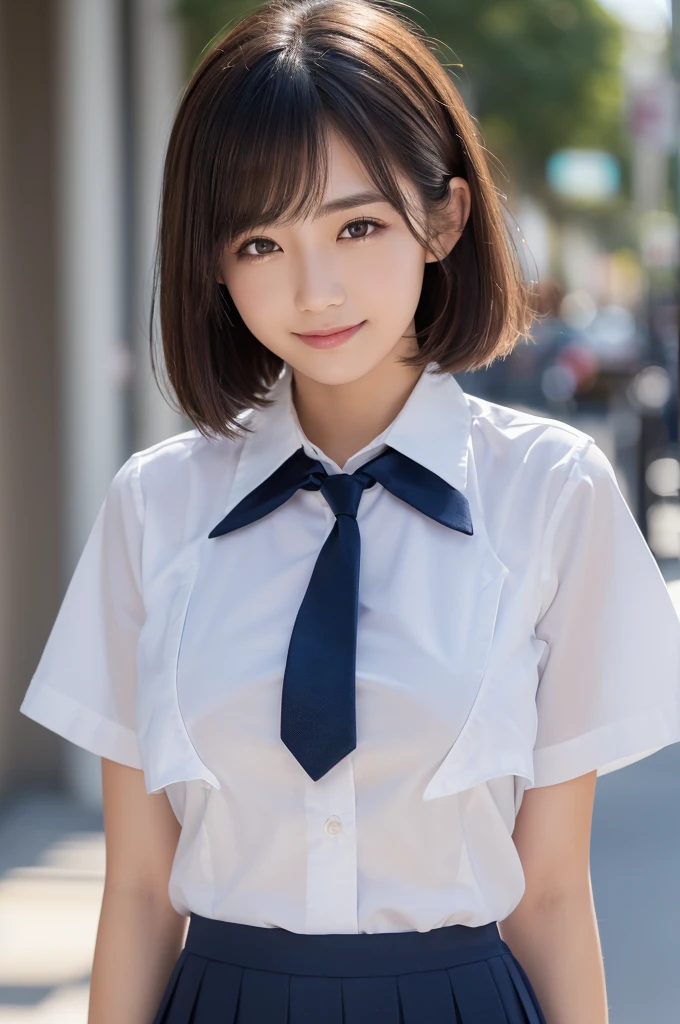 (One woman), short bob, 18 years old, Japanese, brown eyes, brown hair, slim figure, flat chest, high school girl, school summer uniform
Blake
Facial expression and background
Her whole body got wet from a sudden rain, and her blouse became transparent, giving a faint glimpse of her bra