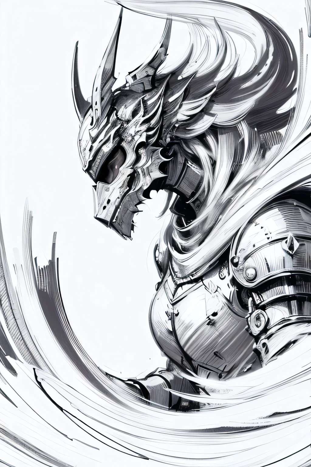 (masterpiece:1.2),(Highest quality),(Very detailedな),(Ultra-high resolution),8k,Vast landscape photography,(From below,A legendary knight looking up at a giant dragon in front of him,A dragon glaring at a legendary knight),(The knight is wearing legendary armor.),(One person: 1.5),((Burning mountain)),(mobile composition: 1.4),Very detailed,(White Background:1.6),[overview:0.5],(Monochrome:1.6),(sketch:1.6),(Line art:1.6),(Line Style:1.6), 