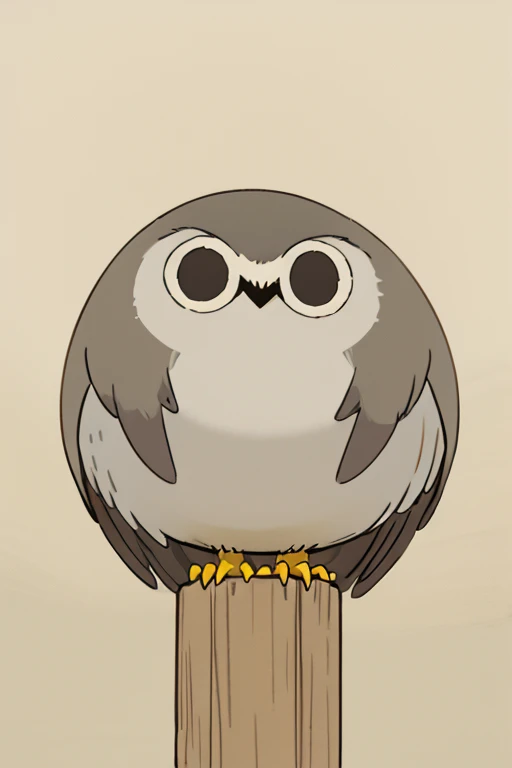 Anime Style、owl、bird、No background、1 bird、cute、smile