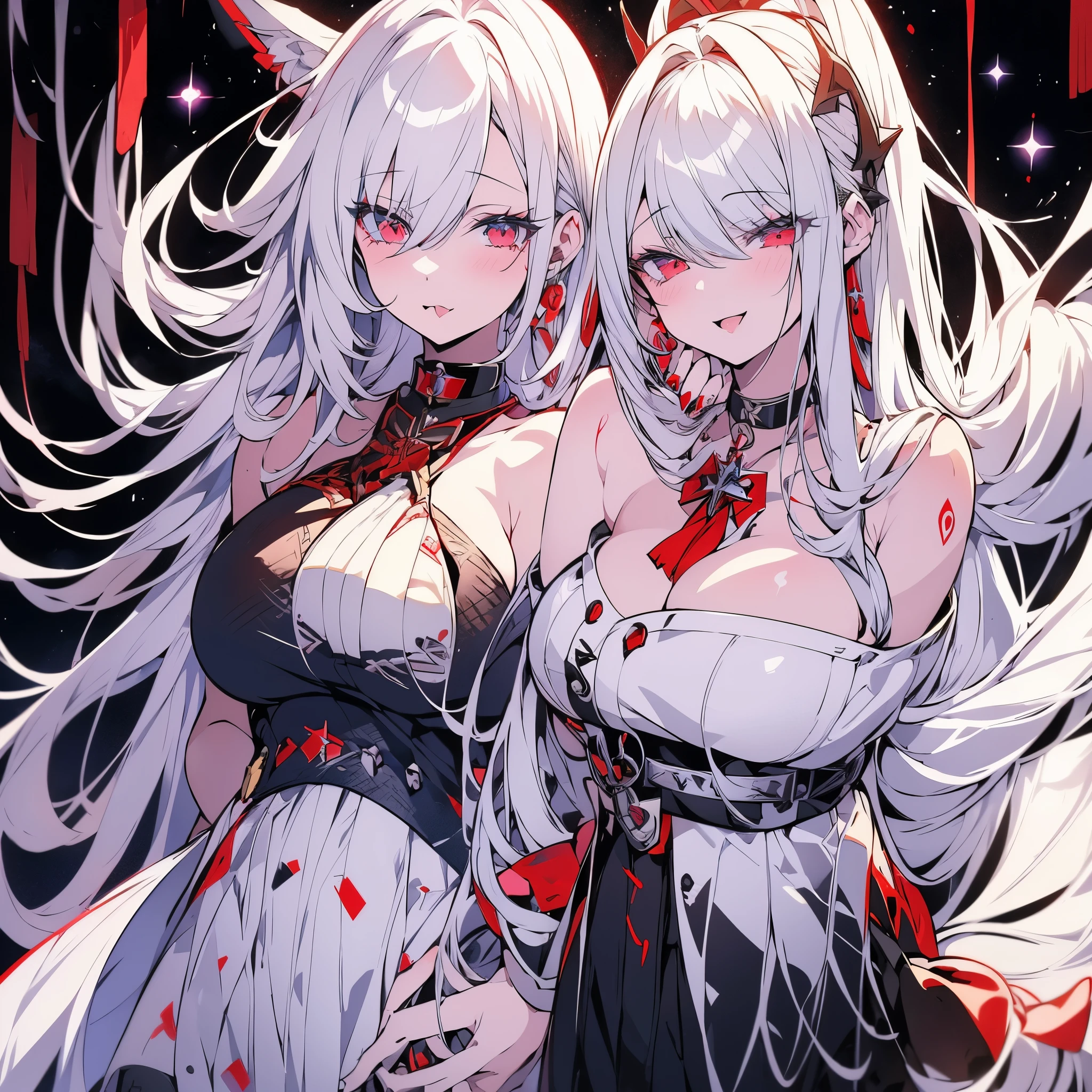 NSFW, anime with white hair and red eyes, seductive anime, azur lane style, Kantai Collection Style, from the azur lane videogame, perfect white haired girl, white haired deity, attractive anime, beautiful seductive anime woman, characters from azur lane, (anime girl girl), , of the girls on the front line