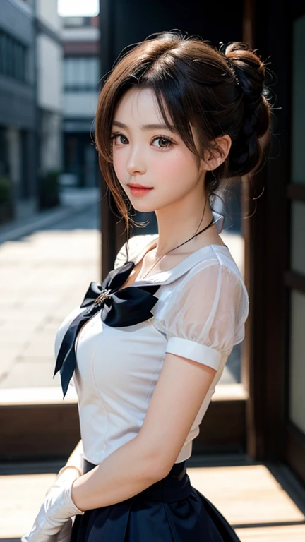 (Best quality,16k,High resolution photography:1.2), ta style, Wearing Lolilothes, Korean and Japanese beautiful girls, Street background, Vibrant colors, Detailed eyes and lips, Ultra-fine painting, Sharp focus, Studio lighting