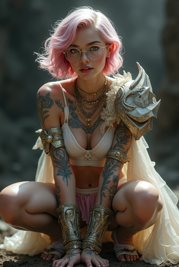 front view, (masterpiece), best quality, expressive eyes, perfect face, warrior woman, sword in left hand, half naked, steel bracelet, silver bracelet, bronze belt, exposed breasts, beautiful vagina, vagina with small soft hairs , woman with very long hair moved by the wind, night light, cloudy sky, dark clouds with lightning, mountain, castle embedded in the mountain rock, waterfall coming out of the castle, beautiful warrior goddess, fantasy, fog, skin wet with sweat, blushing and panting face, provocative look, sexy pose, full female body, oriental mandala tattoos, transparent dresses, skin wet with water, stormy sky, red storm clouds, floating antique clock, beautiful girl with a slight smile, waterfall, lamp, flashlight, no panties, mandala and flower tattoos on naked body, majestic, sense of depth, expressive eyes, perfect face, 8k, (Woman: 1.5), elegant and flexible (athletic build: 1.5), Emerald Eyes (Vibrant: 1.5), Brown Hair (Vibrant: 1.5), UHD, HDR, Cinematic Image, Intricate Details, Ultra Realism, Viridian Tones, Dystopian Palace, Luxurious Atmosphere, Ultra Detailed, Stunning Image, IMAX, Cinematic, Award-winning photography, complex, low aperture (F1.2), dramatic. lighting, cinematographic composition, professional, eroticism, medieval castle embedded in the mountain, night sky, full moon, 1 girl, 18 years old, (legs open), pink lips, well lit, pretty and aesthetic: 1,2), ( 1 girl), extremely detailed, (fractal art: 1.3), colorful, most detailed, beautiful goddess, Caucasian girl with shiny silver hair, full female body, viridian toned colors, metallic colors, enamel colors, long white hair, art style wlop, sakimichan art style, NSFW, run and dodge, fighting pose, beautiful woman warrior in combat, front view, girl seen from the front
war, naked woman, fighting expression, evil smile, open mouth,