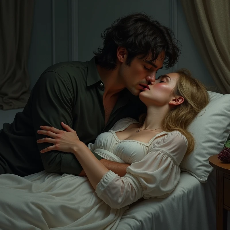 Realism, She doesn't have any left, when he lifted her up and, removing the pillows, started laying. She felt his hands on her skin, calloused and warm, Jean-Baptiste Monge, anthropomorphic --ar 2:3 --testp -optimistic; Straight hair