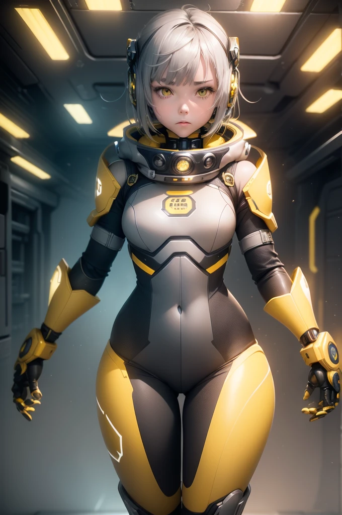 yellow hair bob cut
