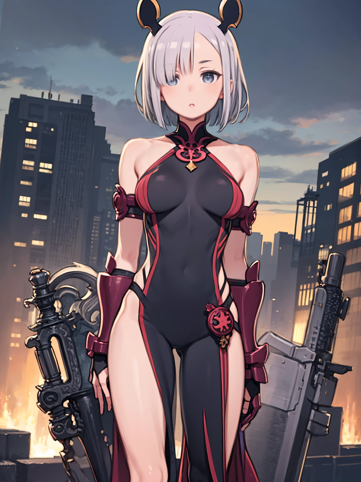 close shot, girl focus,Random pose,A female ninja on her way to her enemy,sexy full body, ponytail hair, skull drawing mask,sexy ninja suit, holding a small katana,tattoo,japanese pagoda,pond, Sakura tree, kunai and shuriken lay around,artwork,4K,Detailed,4k highly detailed digital art,octane render,masterpiece,best quality,ligne claire,(cool_color),perfect composition,absurdres, fantasy,focused,rule of thirds, light blonde hair,green eyes, (leotard,bare legs,boots,toeless legwear), cowboy shot, full body with costume